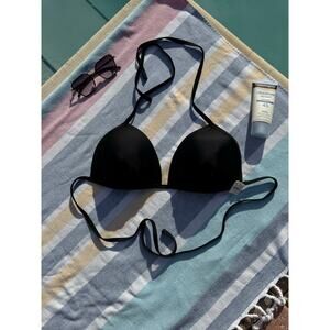 NWT, Aerie, Black Triangle Bikini Top, Size XXLarge
